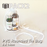 PVC Rounded Tie Bag - 8 X 14cm - 10Pcs